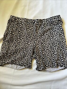 wild fable Black and Cream Leopard Print Lounge Shorts